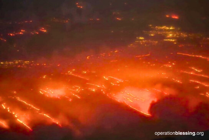 texas-wildfire-destruction Operation Blessing deploys to Texas wildfire