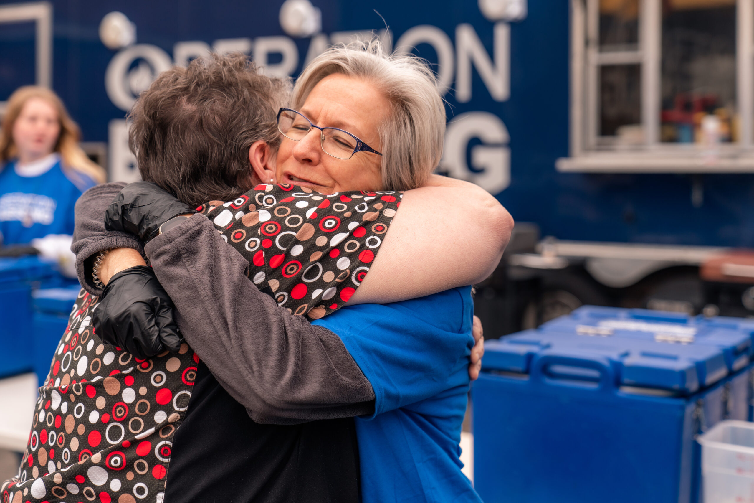hugging